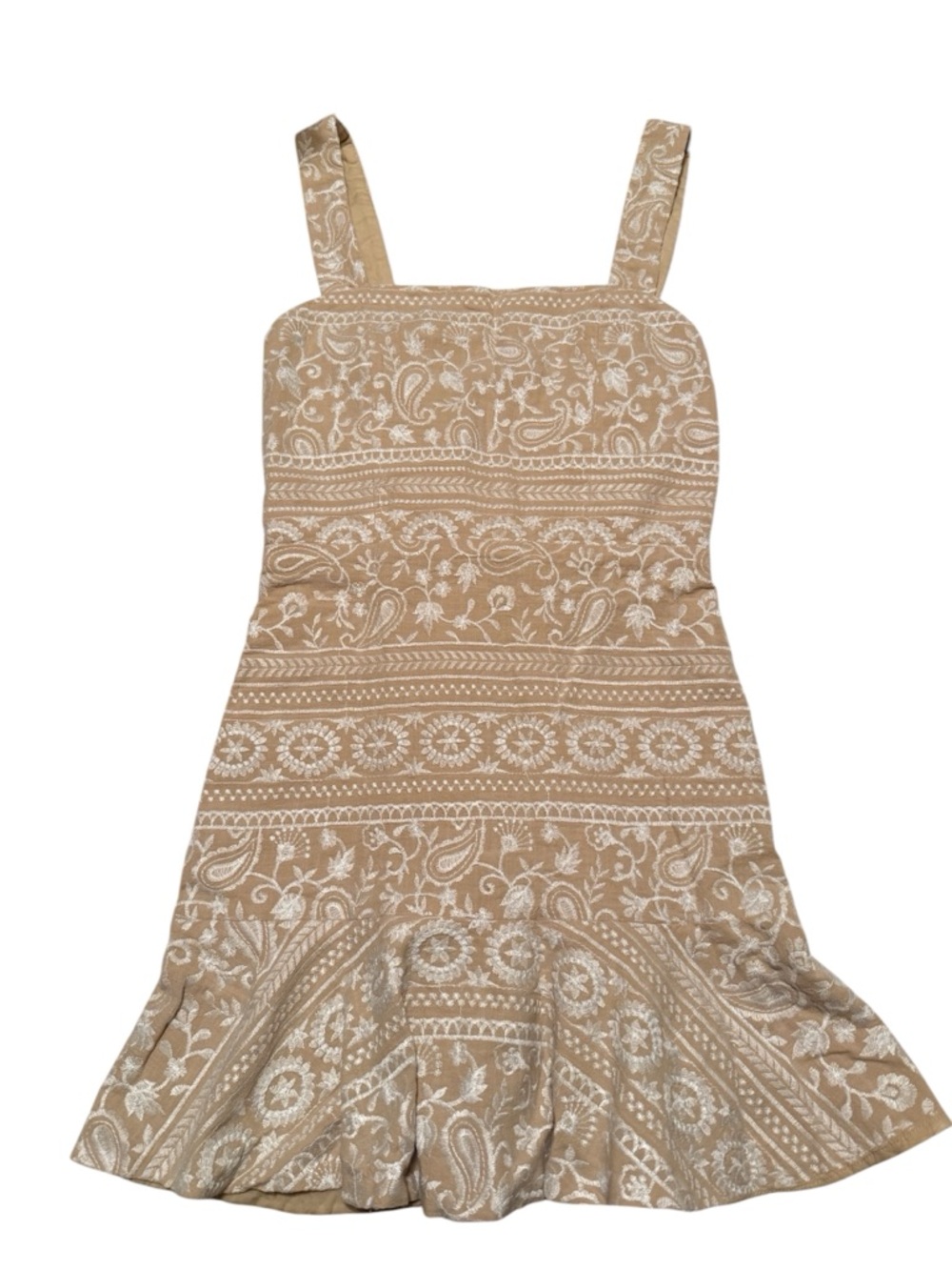 Alice + Olivia Kaidra Square Neck Drop Waist Mini Dress